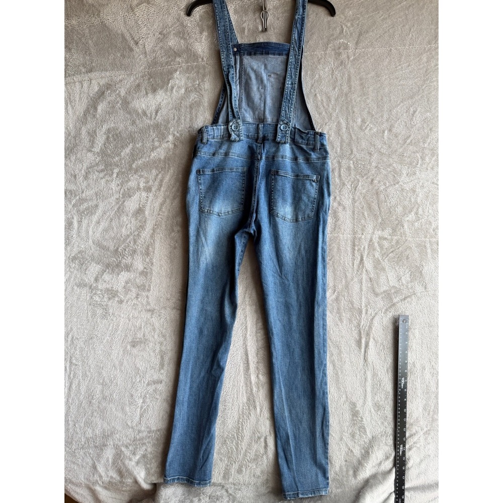 Gum Denim Overalls Womens Size 16 Medium Slim Fit Medium Wash Blue Bib Pocket - Picture 12 of 13